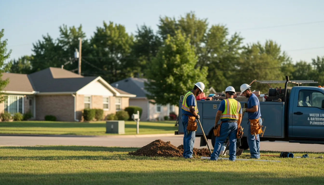Residential water line and bathroom plumbing service in Saint Charles, IA